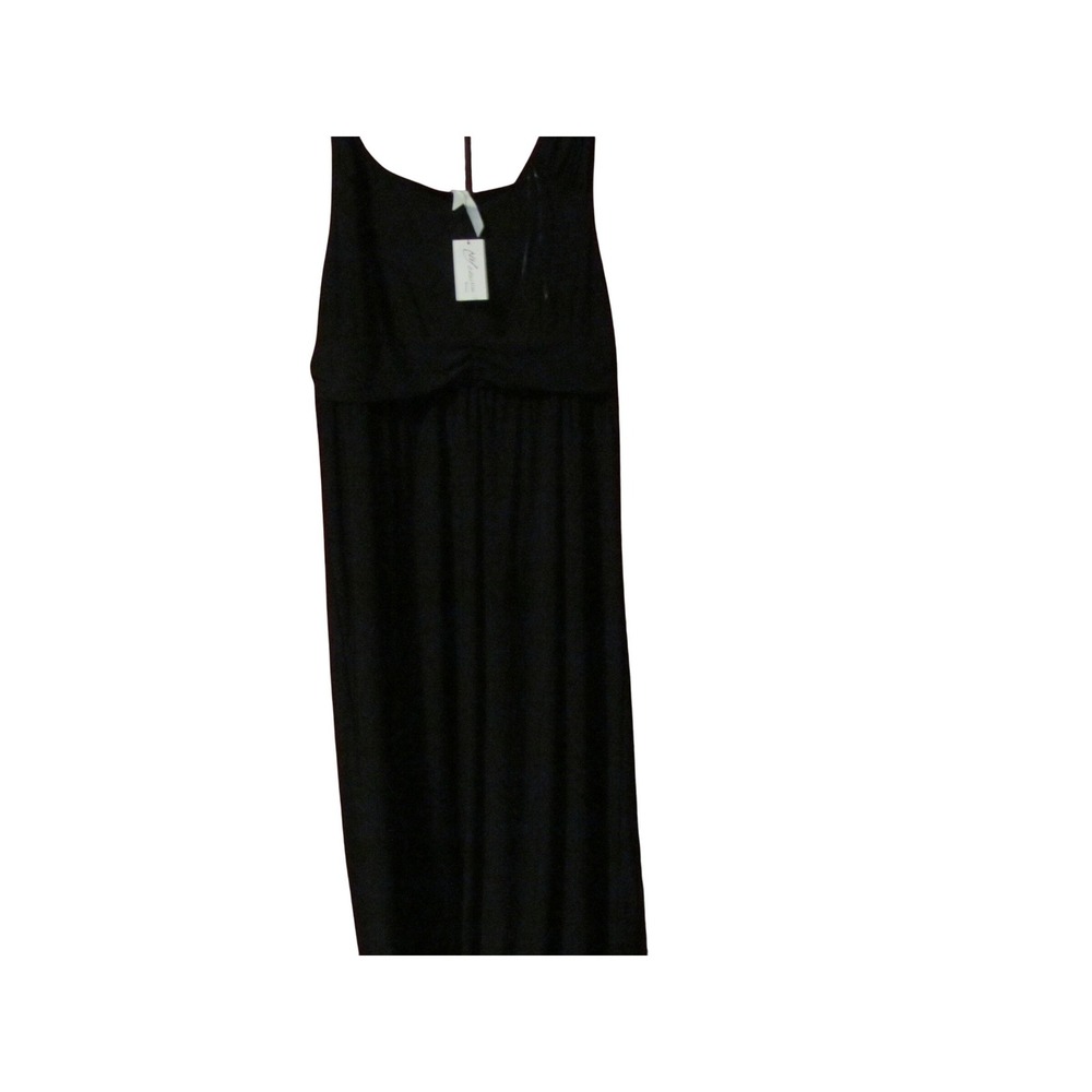NY Collection Womens 2X Black Sleeveless V-Neck Empire Waist Maxi Dress Plus Sz - Picture 3 of 3
